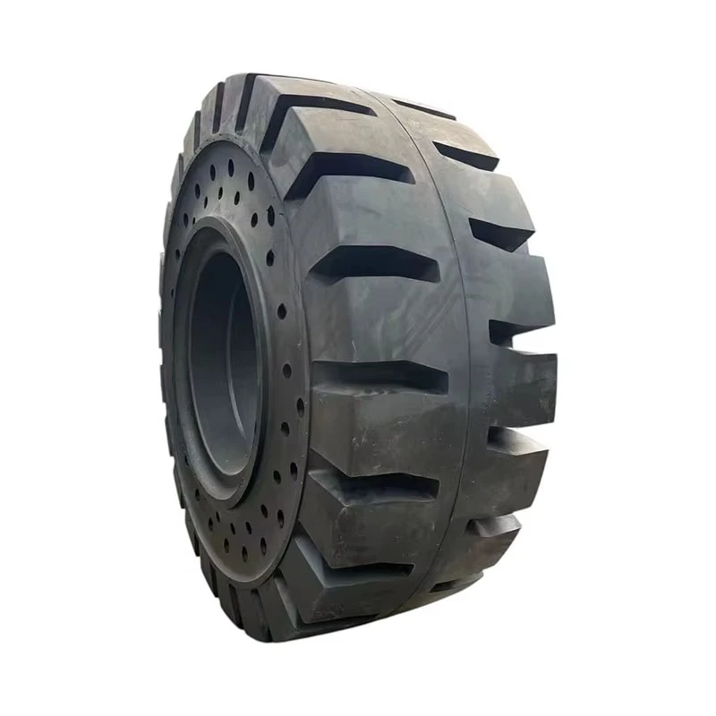 New 17.5-25 Solid Bias Tires for Excavator Backhoe Loader Condition Perfect
