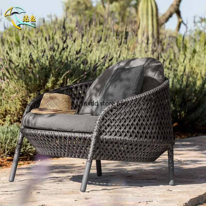 Sofá de mimbre para exteriores, terraza, ocio, balcón, silla