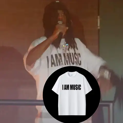 OPIUM INC. I AM MUSIC Tシャツ ホワイト L