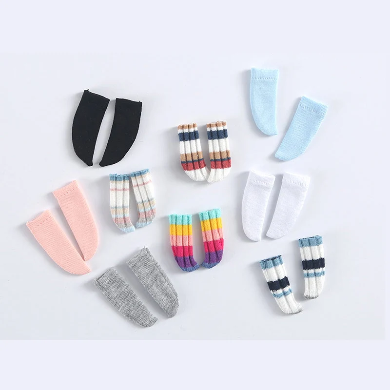 HOUZIWA  OB22 Molly 1/8 1/12 BJD Doll Accessories OB11 Doll Socks Striped