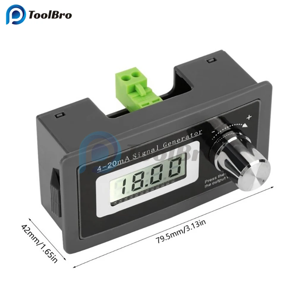 4-20mA LED Digital Signal Generator Current Loop Panel-mounted Current Transducer Support 2 3 4 Wires