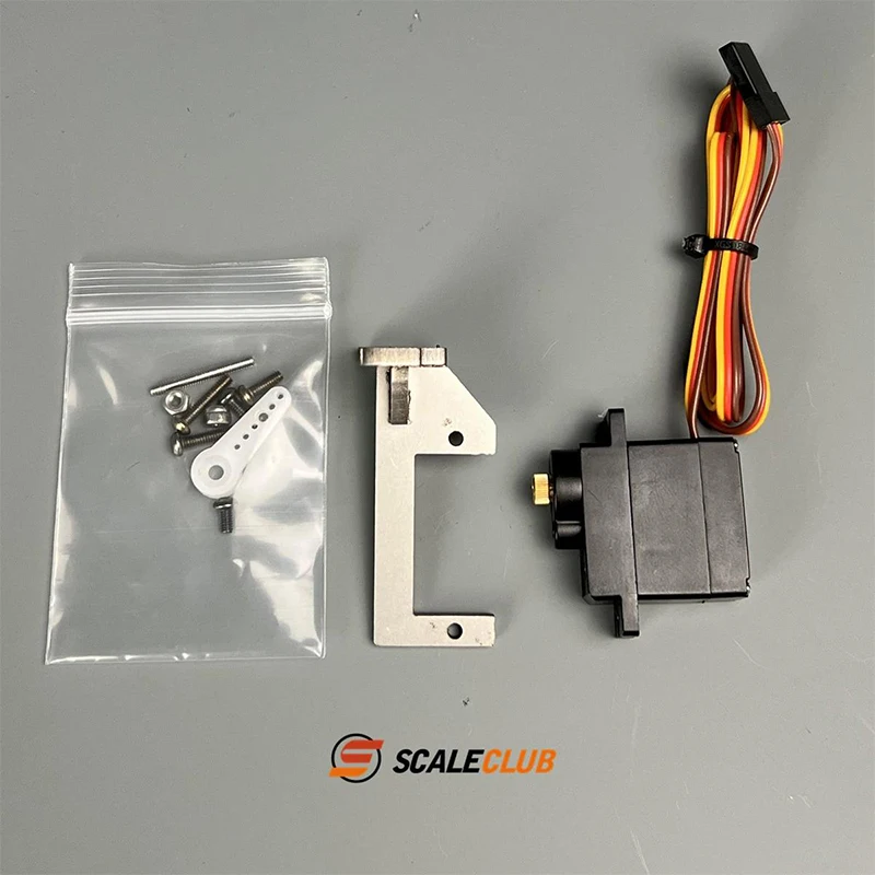 SCALECLUB 1/14 Tamiya original gear box upgrade metal shift bracket plus small servo