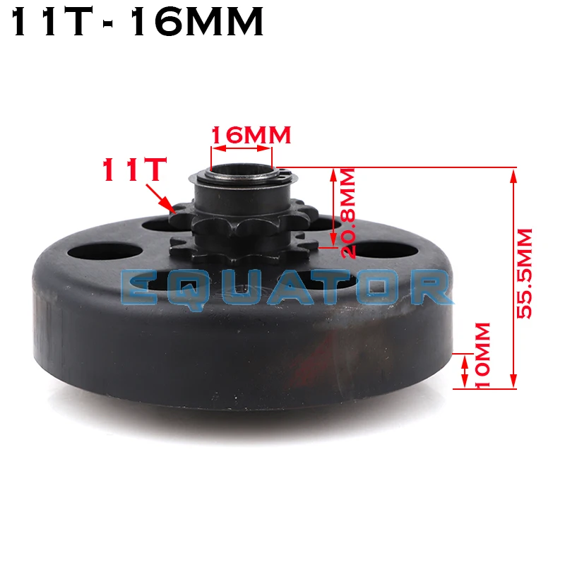 16mm 11T Centrifugal Automatic Clutch 11 Tooth 35# Chain for GO Kart Fun ATV Karting Minibike engine Accessories