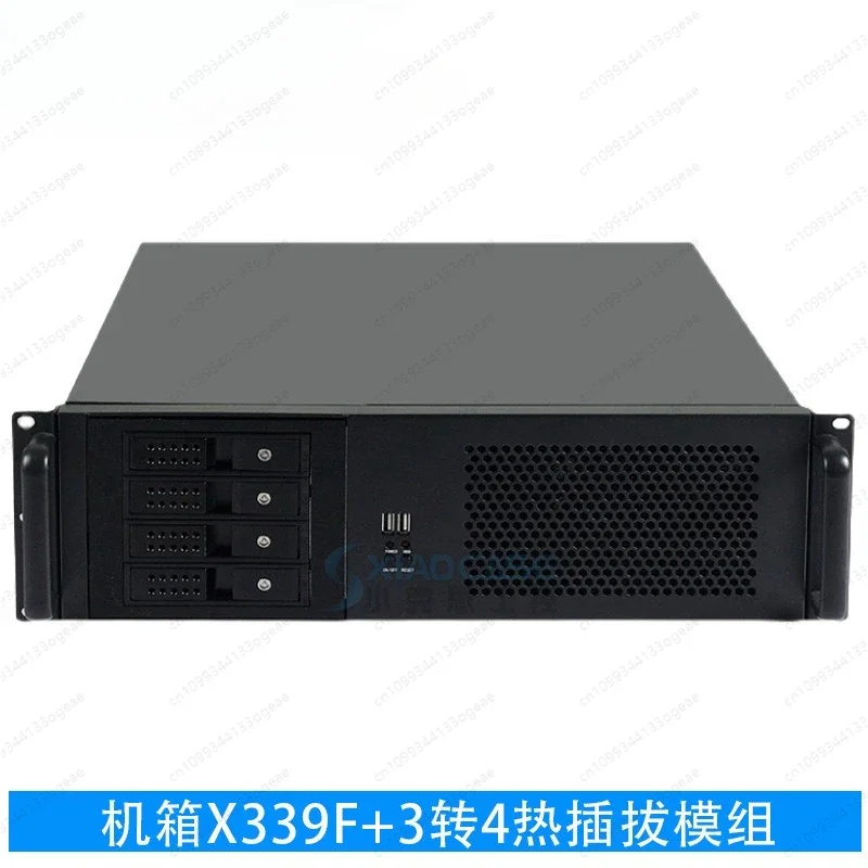 3U industrial control chassis short 400 deep rack type multi-A main board horizontal server surveillance video computer