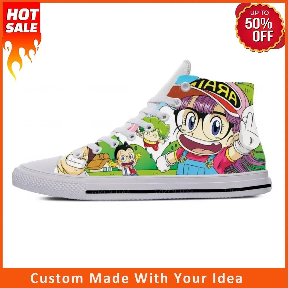 

Japanese Anime Manga Cartoon Comic Arale Dr Slump Casual Cloth Shoes High Top Lightweight Breathable 3D Print Men Women Sneakers