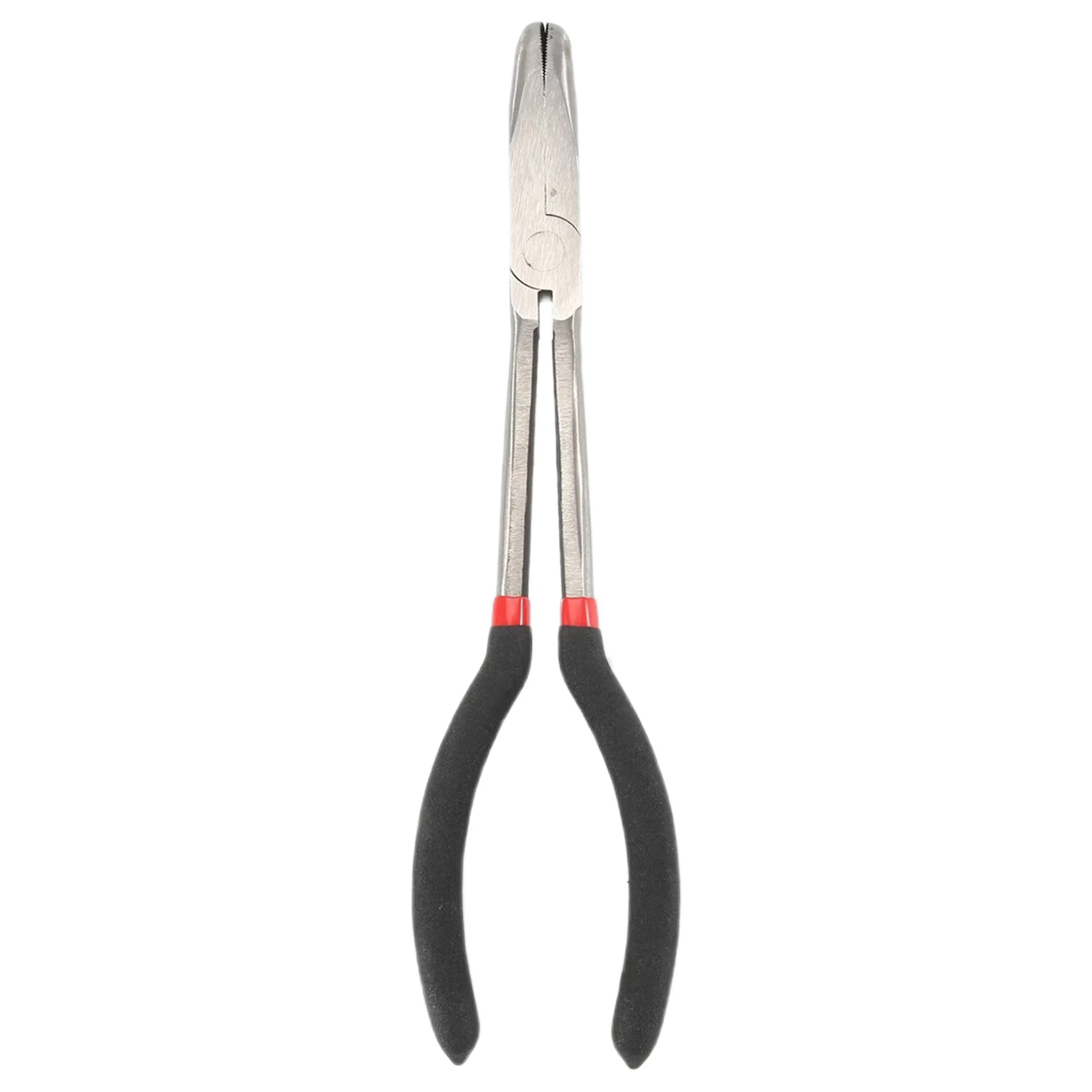 [NEWA08R】 Needle Pliers 11 Inch 90 Degree Curved Nose Pliers Steel High Temperature Hardened Pliers Hand Tool