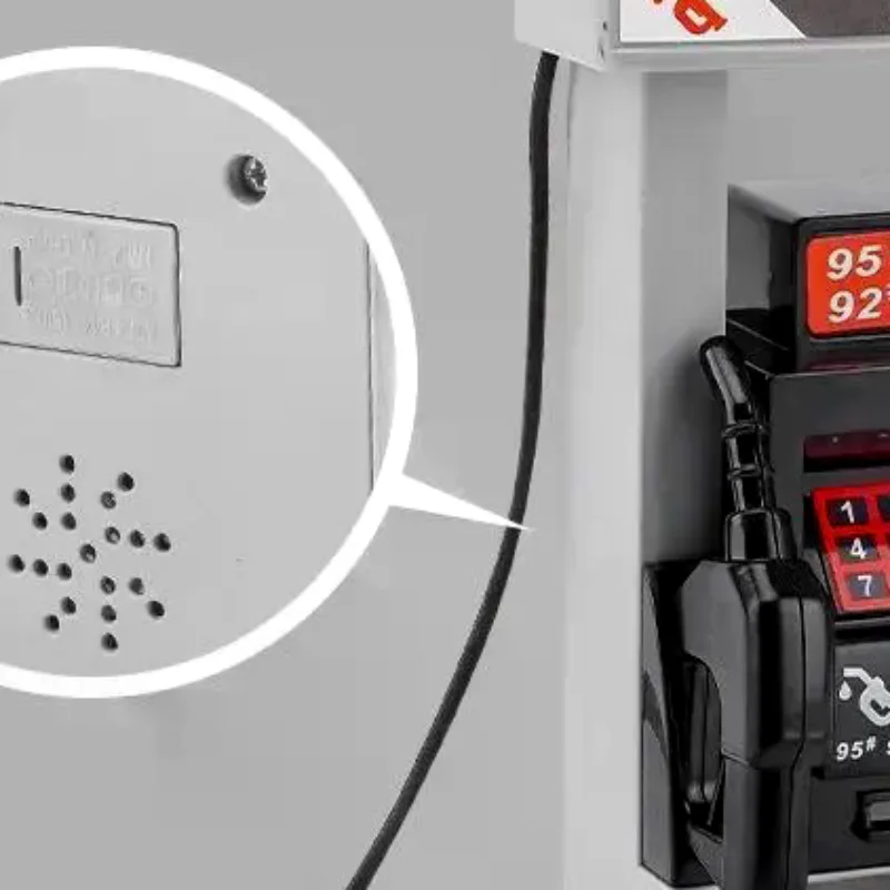 1 세트 현실적인 미니어처 모델 플레이 세트(도로 장애물 포함) 대화형 교육 장난감 DIY 시뮬레이션 주유소 장난감