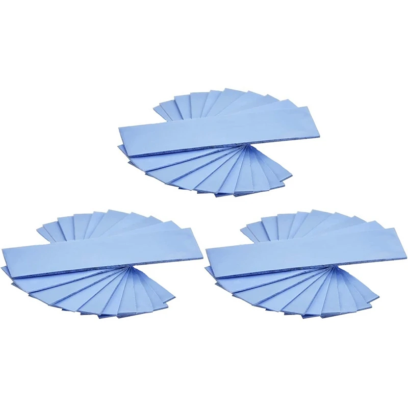 30Pcs 67 X 20 Mm Silicone Thermal Pad Reusable Conductive ,Thick 0.5/1/ 1.5 Mm For GPU Heatsink CPU Chip Heat Conduction