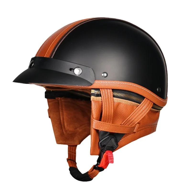 

Retro Cruise Helmet, Men's Motorcycle, Women's Summer All Season Cycling, Half Helmet, Electric Bottle Bike, Safety Helmet