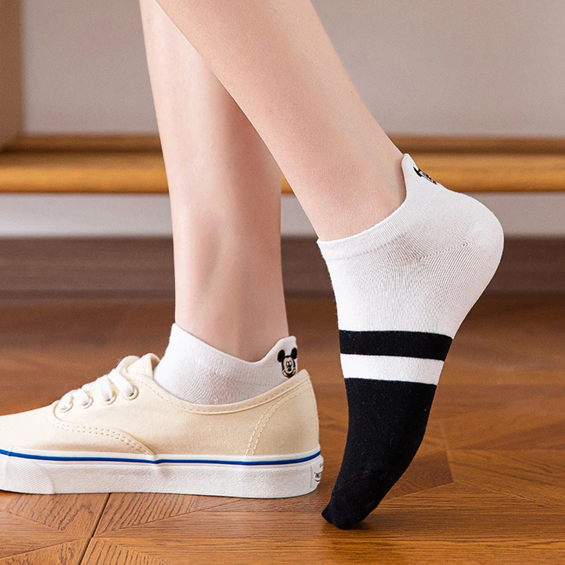 5 زوج Potdemiel ديزني الرجال النساء الجدة الجوارب التطريز الكرتون أنيمي الهيب هوب الشارع موضة مضحك عادية طاقم الجوارب القصيرة #6