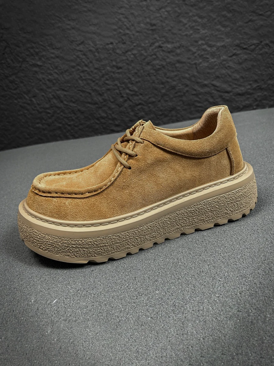 

HARAJUKU Sle Мужская рабочая одежда oes Kangaroo Thi Bot Повседневные свободные брюки Верхний слой из воловьей кожи Дышащая резиновая подошва с круглым носком