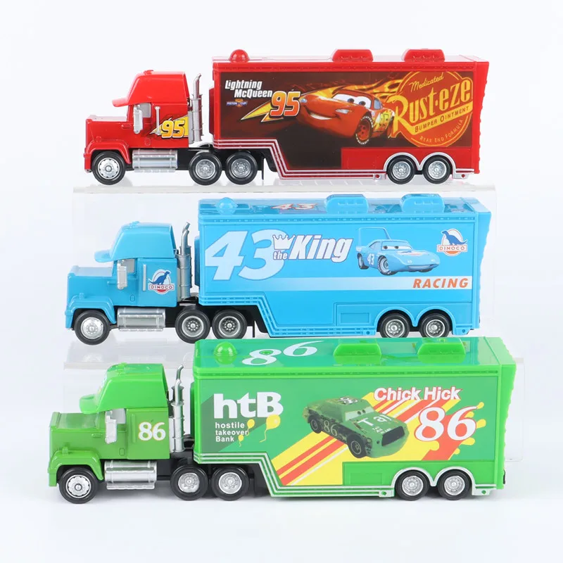

Игрушечные машинки Disney Pixar Racing Молния Маккуин Джексон Шторм Майк Дядя Грузовик 1:55 Модель автомобиля из сплава Комбинация Подарок на день рождения для мальчика