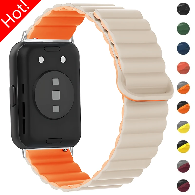 Bracelet en Silicone pour Samsung Galaxy Watch Fit 3, boucle magnétique, 18mm, accessoires pour Galaxy Fit 3 Correa