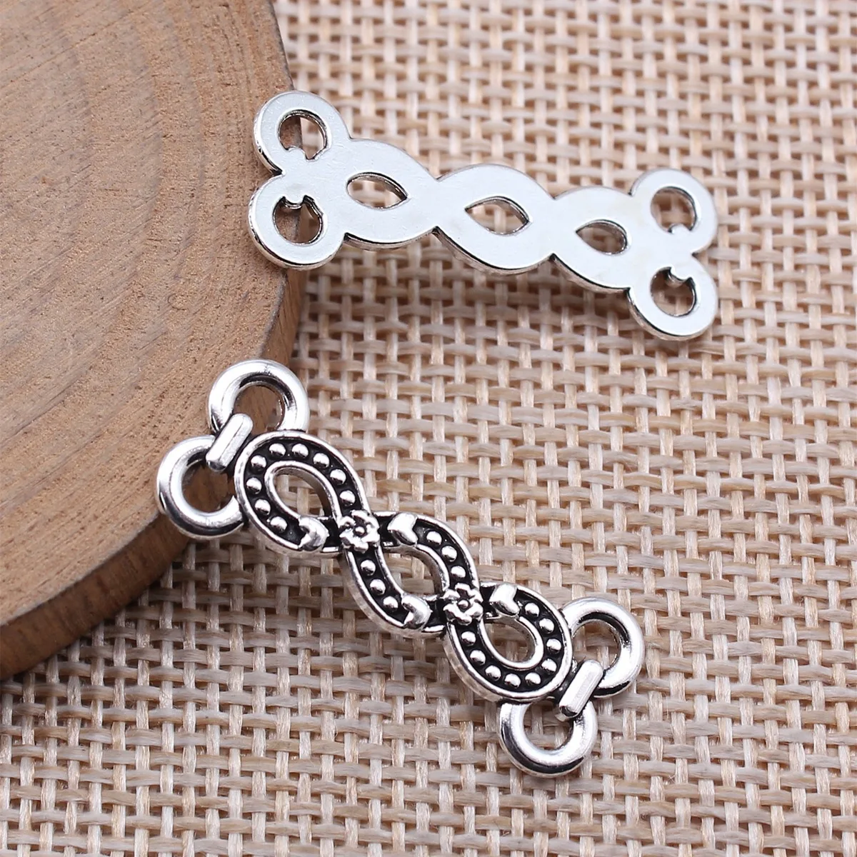 WYSIWYG 10pcs 30x11mm Antique Silver Color Body Chain Waist Chain Forehead Chain Connector For DIY Jewelry Making