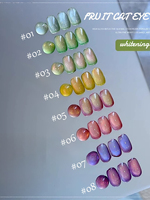 1-24pcs WS Spring Summer Green Cat Eye Gel Nail Polish 2025 Ice Transparent Cat Eye Gel Polish Nail Salon Nail Art Nail Supplies