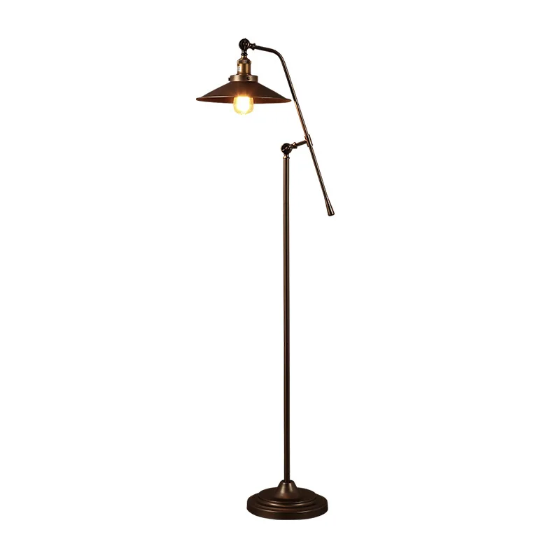 Modern retro metallic luster LED living room floor lamp home improvement indoor lighting bedroom study bed floor lamp