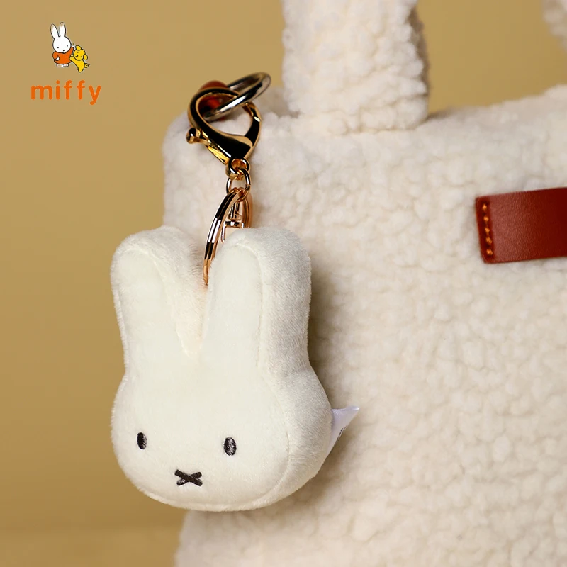 Uroczy breloczek pluszowy Miffy, kreskówkowy, kreatywny wisiorek do plecaka, wysokiej jakości puszysta zabawka pluszowa, anime, pluszowa lalka dla dziewczynki, idealny prezent.