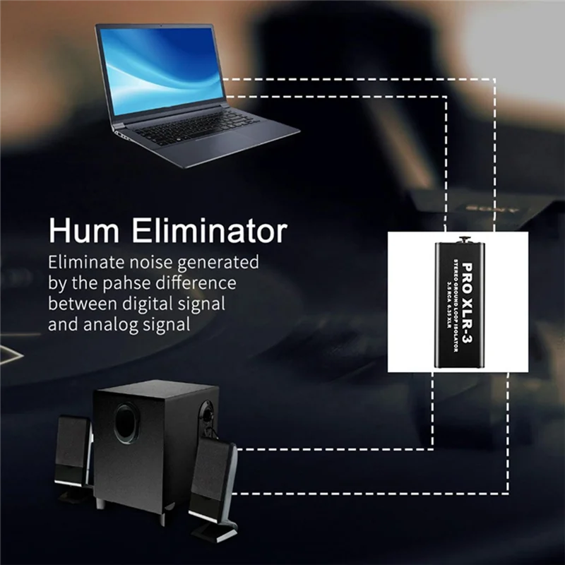 PRO XLR-3 المهنية ستيريو الأرض حلقة المعزل 3.5 RCA 6.35 XLR الصوت مرشح الضوضاء الضوضاء القامع المعزل للكمبيوتر دائم #2