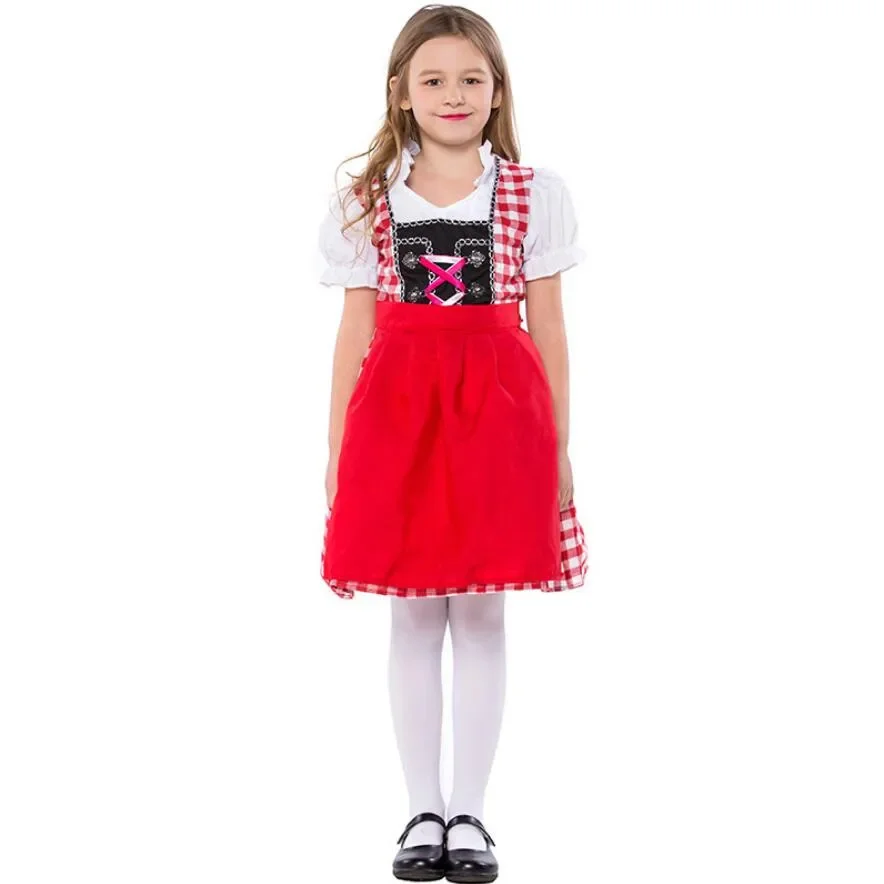 

Kids German Oktoberfest Girl Oktoberfest Costume Octoberfest Bavarian Maid Costume Party Children Beer Dress