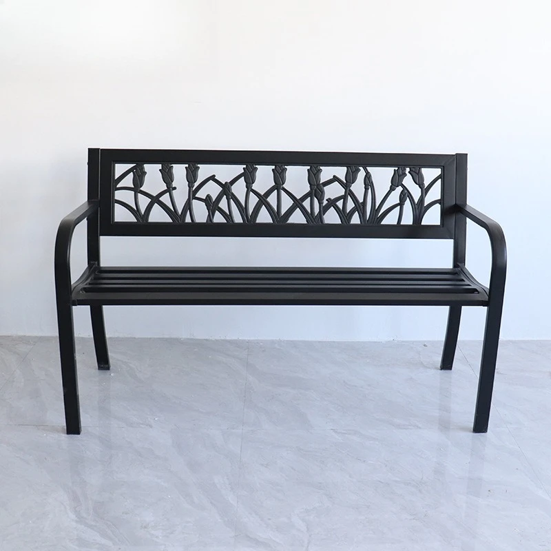 Park chair Outdoor bench Garden modern double stool Wrought iron balcony Leisure bench