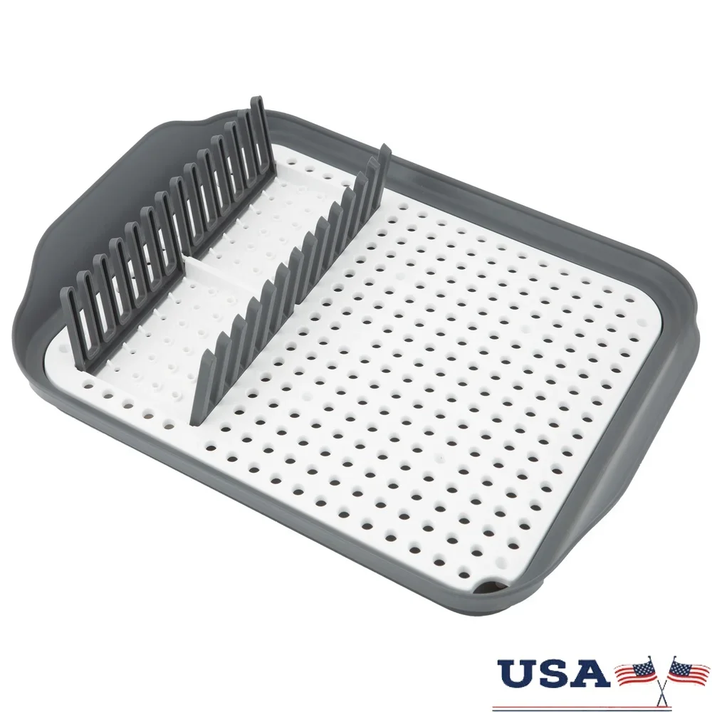 

2-тональная самосливная полка для посуды, тонкий портативный кухонный органайзер, складная полка для хранения, тарелки, чашки, столовые приборы, экономия места