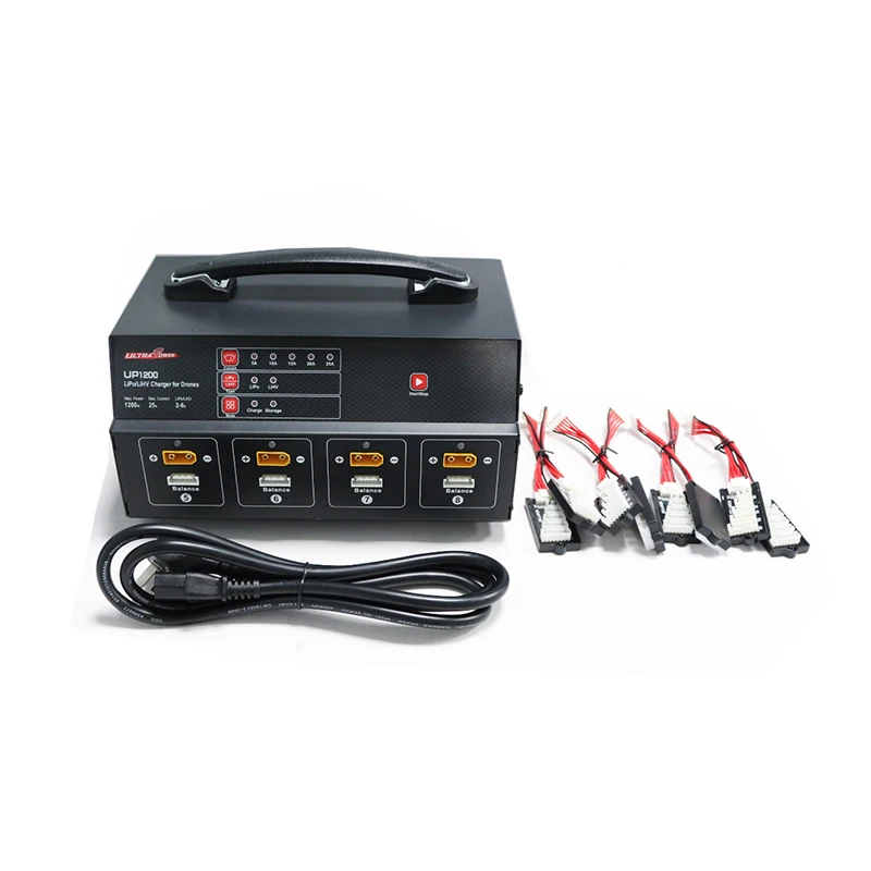 UP1200 1200W 25A 8-Channel PD3.1 Multi-Plug Intelligent Power Supply Adapter 2-6S LiPo/LiHV Battery Charger 100W AC