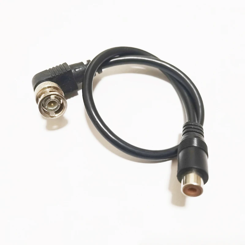 NCHTEK 90 Degree Angled BNC Male to RCA Female Connector Adapter Cable About 35CM / 1PCS