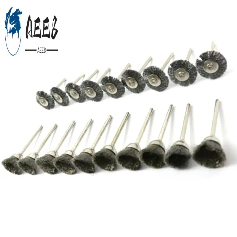 

AEE8-набор проволочных щеток из нержавеющей стали для вращающегося инструмента Dremel, шлифовальной машины с плоским колесом
