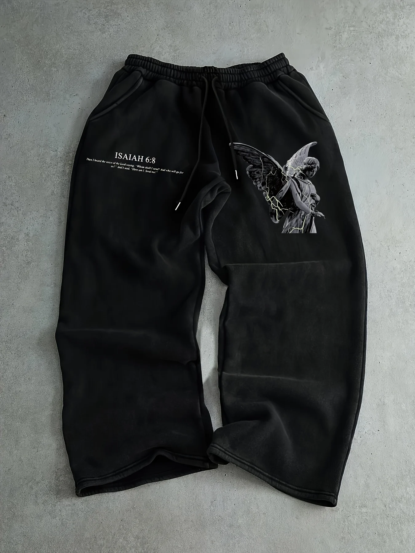Men'S Casual Athletic Long Pants, Plum Blossom Pattern Print Sweatpants, Men'S Drawstring Waist Print Long Pants