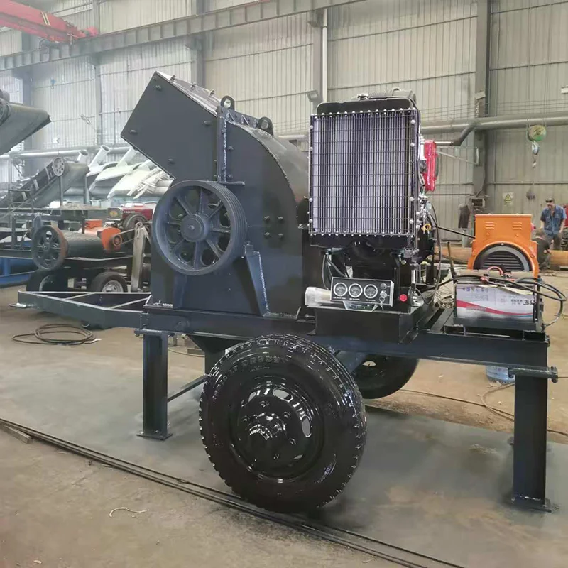 Small High-Level Hammer Mill Stone Crusher Machine Premium Portable Mining Equipment with Motor Crushing Line Application