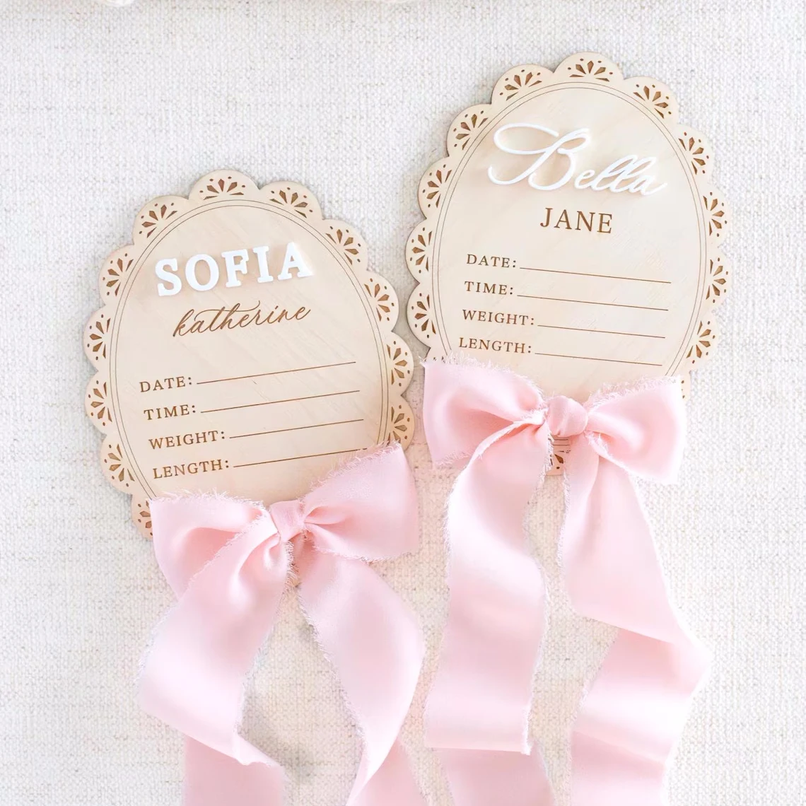 Personalized Birth Statistic Name Announcement Sign Newborn Baby Gift Hospital Photo Prop Customizable Baby Announcement Board