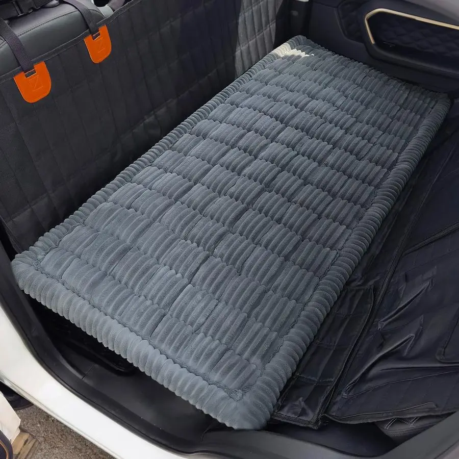 

Car Seat Cover for Back Seat, 54x24.8 NonSlip Pet Bed Mat, Washable Flannel Travel Mat for SUV amp Trucks, Scratch amp Spill Pro