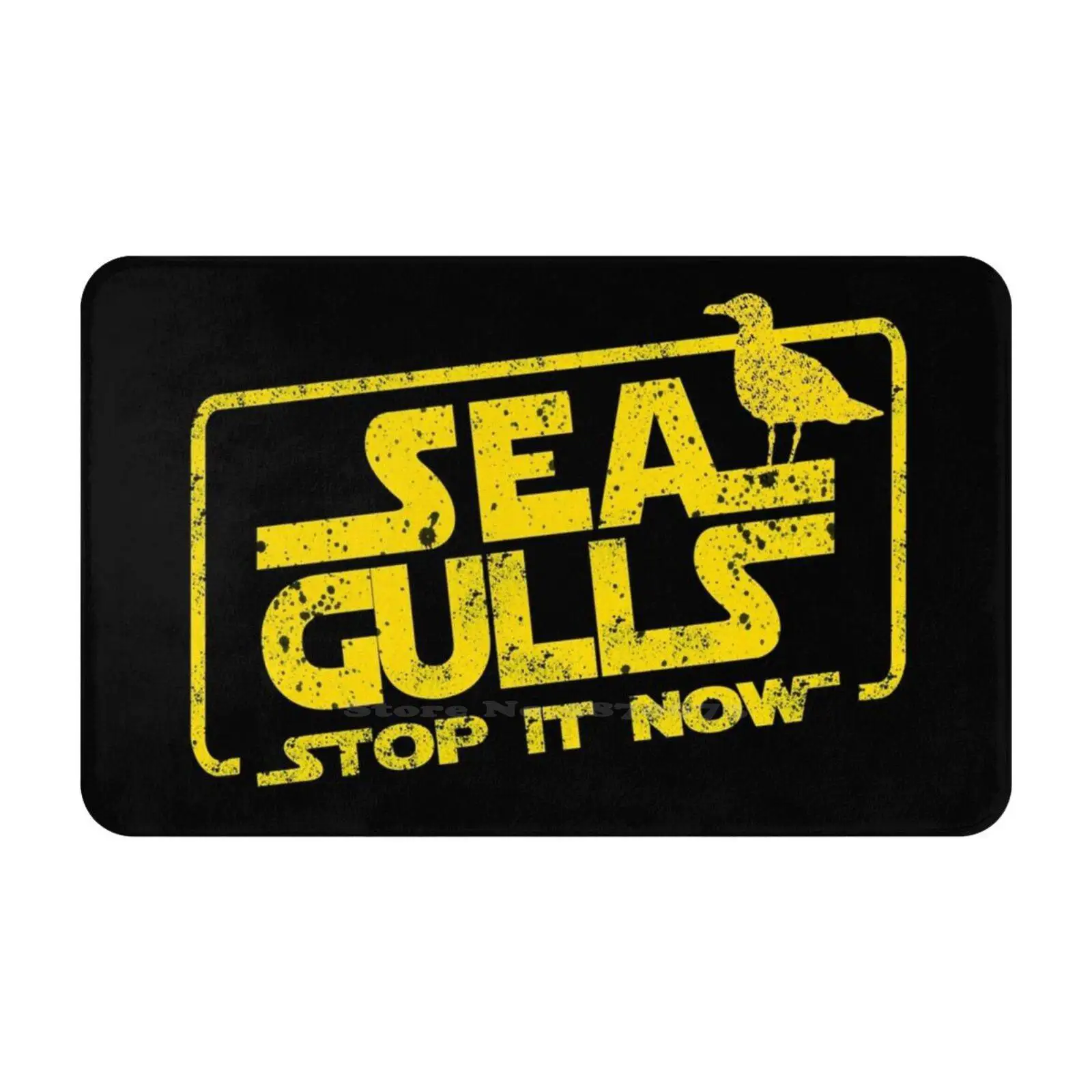 Seagulls Soft Cushion Car Home Carpet Door Mat Seagulls Stop It Now Funny Satire Bad Lip Reading Meme Parody Quote Humour