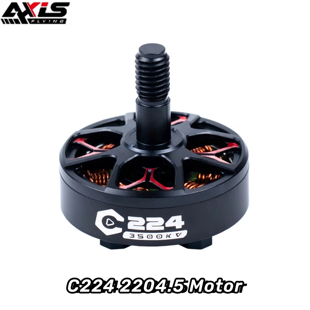 ブラシレスモーター付きドローン用電気モーター,Axisflying-C224 fpv,1900kv,2300kv,2750kv,3500kv,2204.5 "cinewhoopおよびcinematic