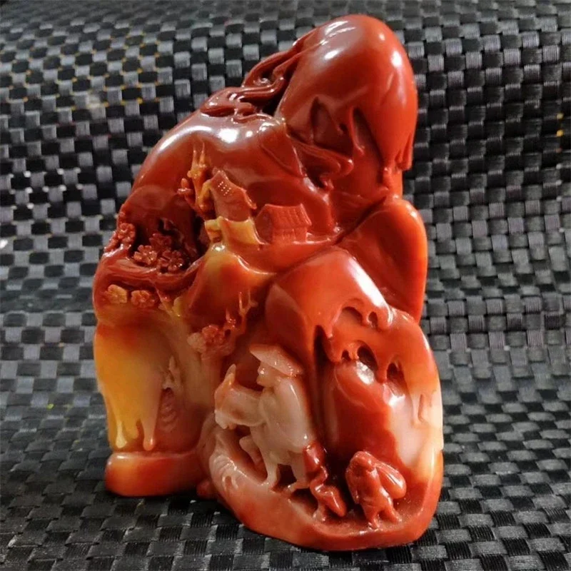 China Shoushan Stone Old Hand Carved Panasonic The Elderly Statue image 4