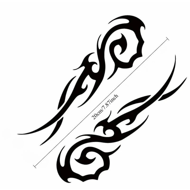 Red Black Flame Vinyl Sticker Sporty Racing Stripes Scratch Cover Decal For Car Sill Bumper Motorcycle Truck RV Boat Easy
