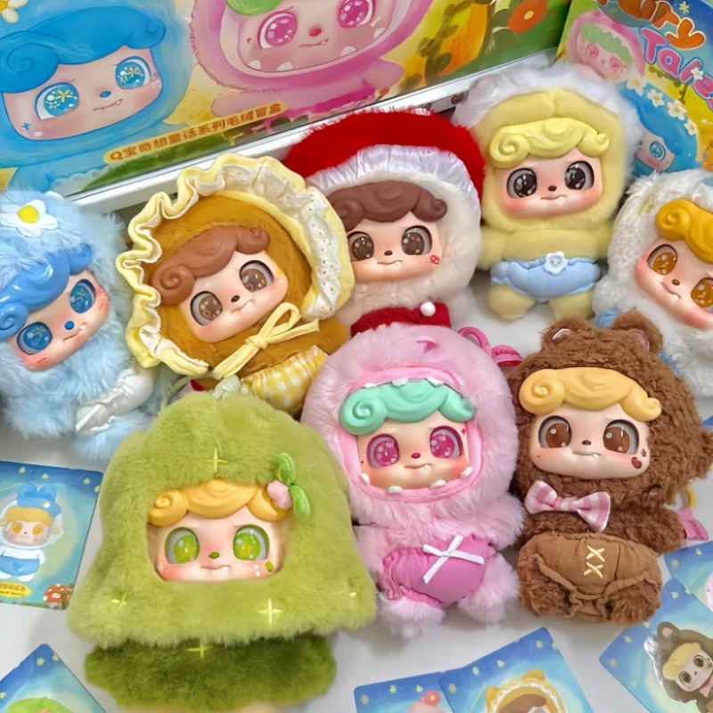 

Q.Kid Fairy Tales Series Blind Box Cute Q Baby Vinly Plush Mystery Box Surprise Bag Action Figure Pendant Keychain Doll Gift