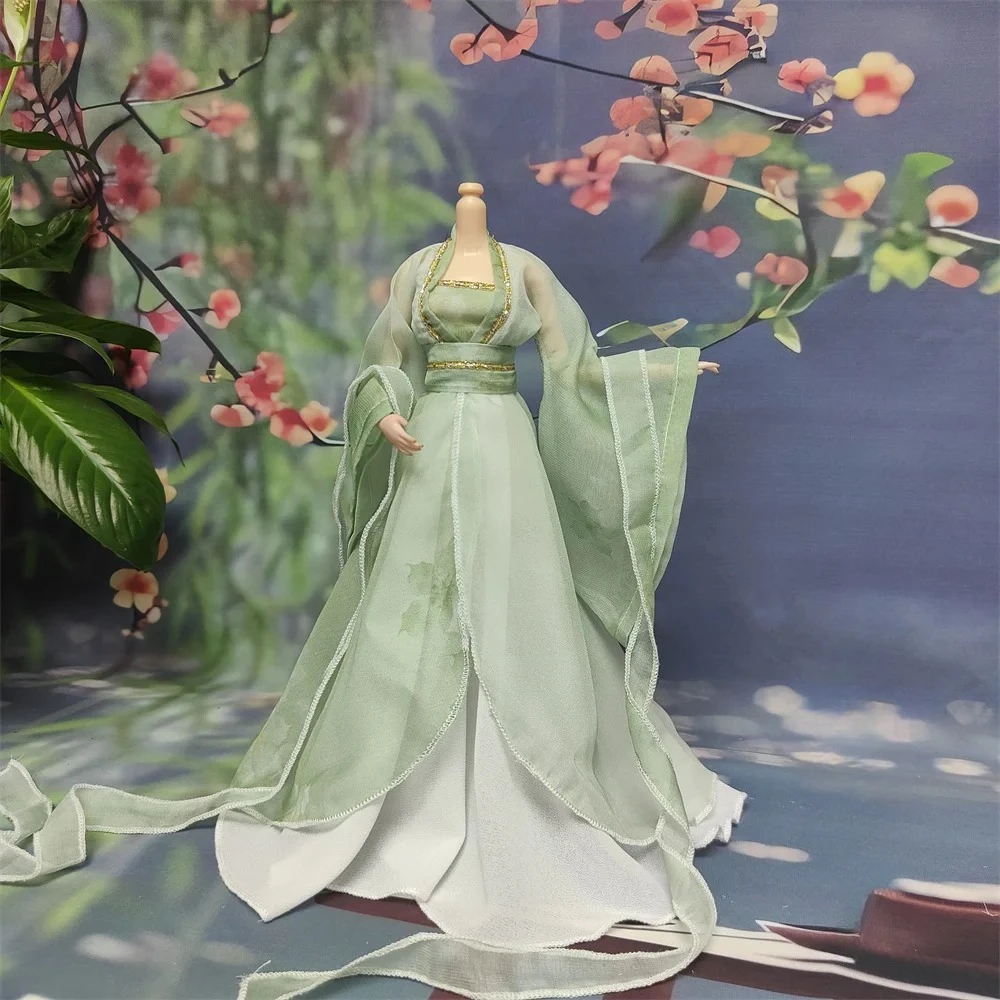 1/6 Maßstab Chinesisches Hanfu-Kleid im antiken Stil mit weiten Ärmeln und trägerlosem Design für 12'' TBL BJD Actionfigur-Körpermodell – Detail 7