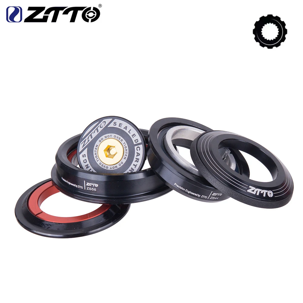 ZTTO 44/56mm Bicycle Integrated Headset Sealed Bearings Tapered/Straight Steerer MTB Bike Durable Headset & Smooth Performance