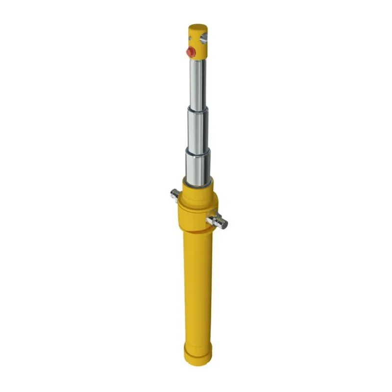 Telescopic 3 Stage Hydraulic Cylinder For Mineral Transport Truck