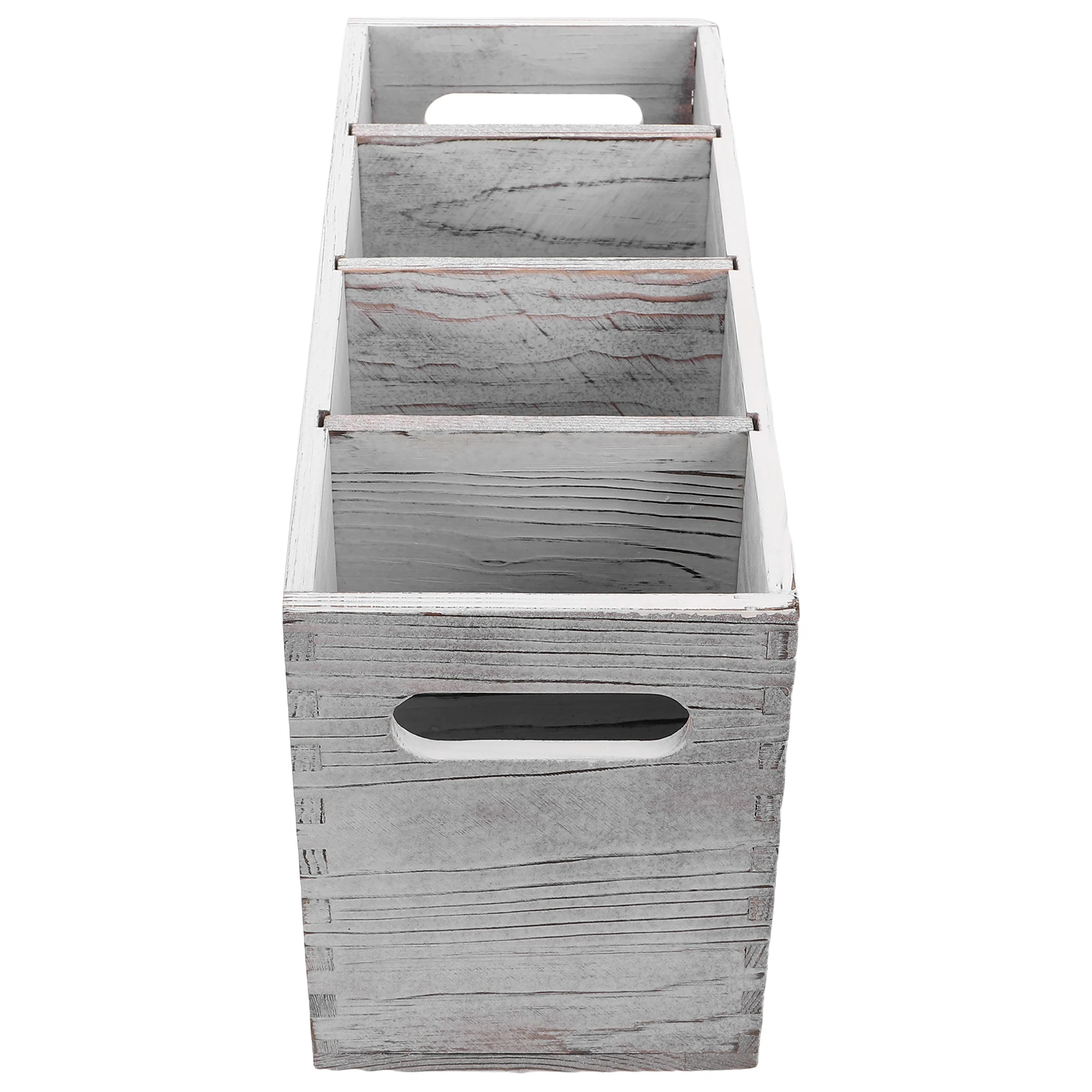 

Rustic Wooden Cutlery Box with 3 Adjustable Compartments Kitchen Countertop Organizer for Utensils Spoons Forks Chopsticks