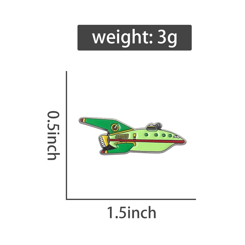 Cartoon Space Ship Enamel Pin Custom Cartoon TV Series Brooches Backpack Lapel Badges Classic Anime Jewelry Gift for Fans