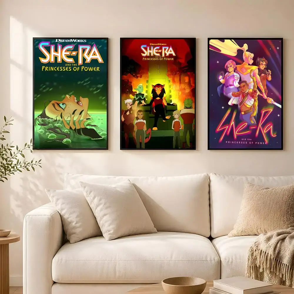 She-Ra Princesses of Power  Poster poster Self-adhesive wall stickers, suitable for room decoration, high-quality printing.