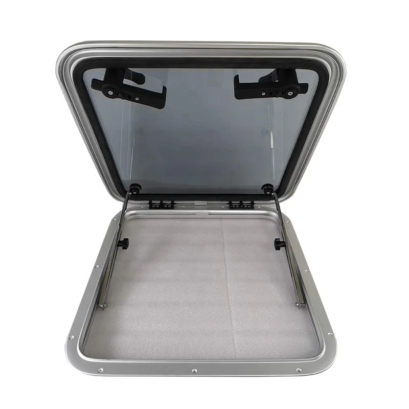 Customized Marine Boat RV Skylight Escape Hatch Window Tempered Glass Aluminum Boat Deck Hatch for Boats Yacht RV
