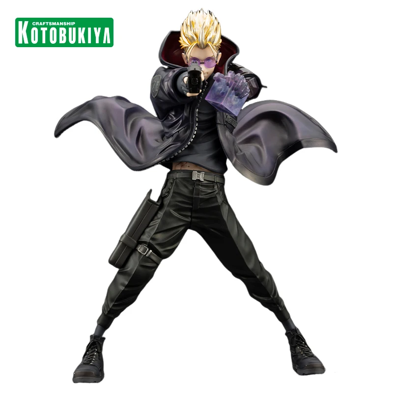 

Genuine Original KOTOBUKIYA Trigun Vash the Stampede The Gunman in Black Action Anime Figure Collectible Model Statuette Gift