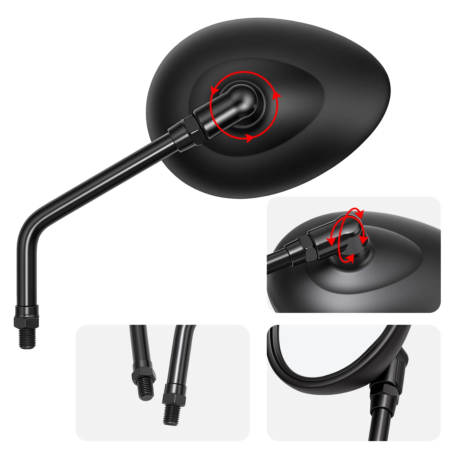 10mm Rear Side View Mirror For Indian 2014-2025 Chieftain Chief Roadmaster Scout Vintage Motorcycle Rearview Side Mirror Parts view 4