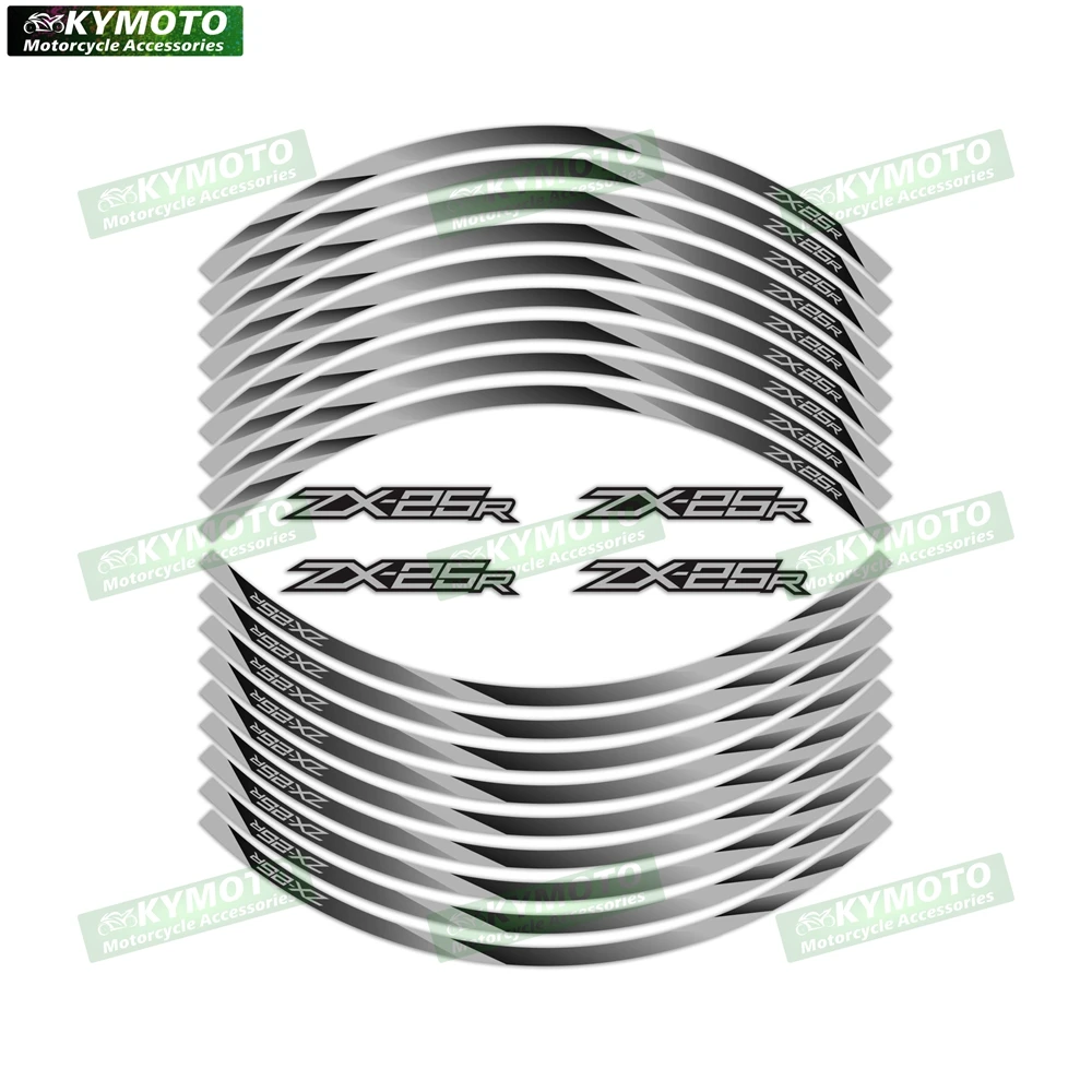 

New 17 inch wheel decals are not easy to fall off reflective waterproof stickers suitable for Kawasaki ZX-25R ZX25R motorcycle
