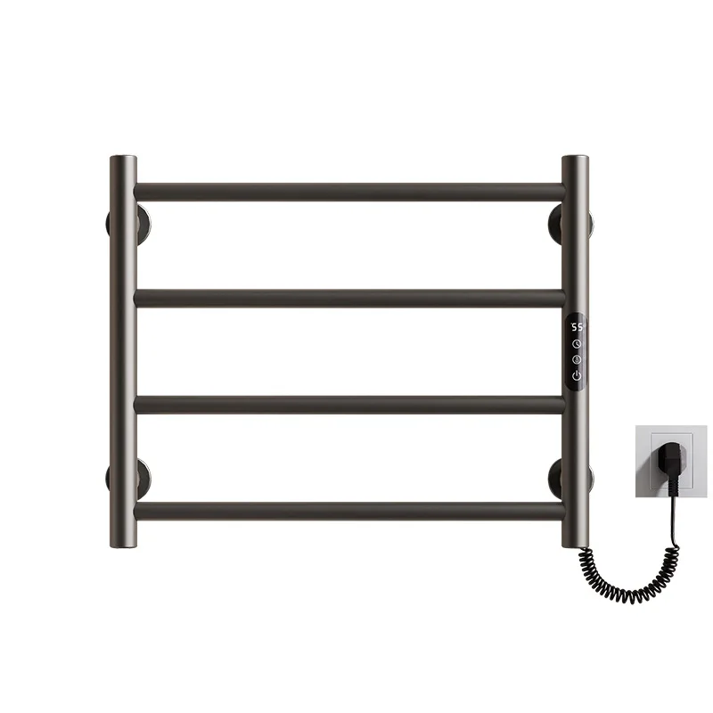 Electric towel rack bathroom toilet towel rack smart constant temperature carbon fiber heating drying towel bar