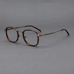 Retro Japanese Style Circular Metal Carved Men Women Glasses Frame Optical Prescription Customized Anti Blue Light Eyeglasses