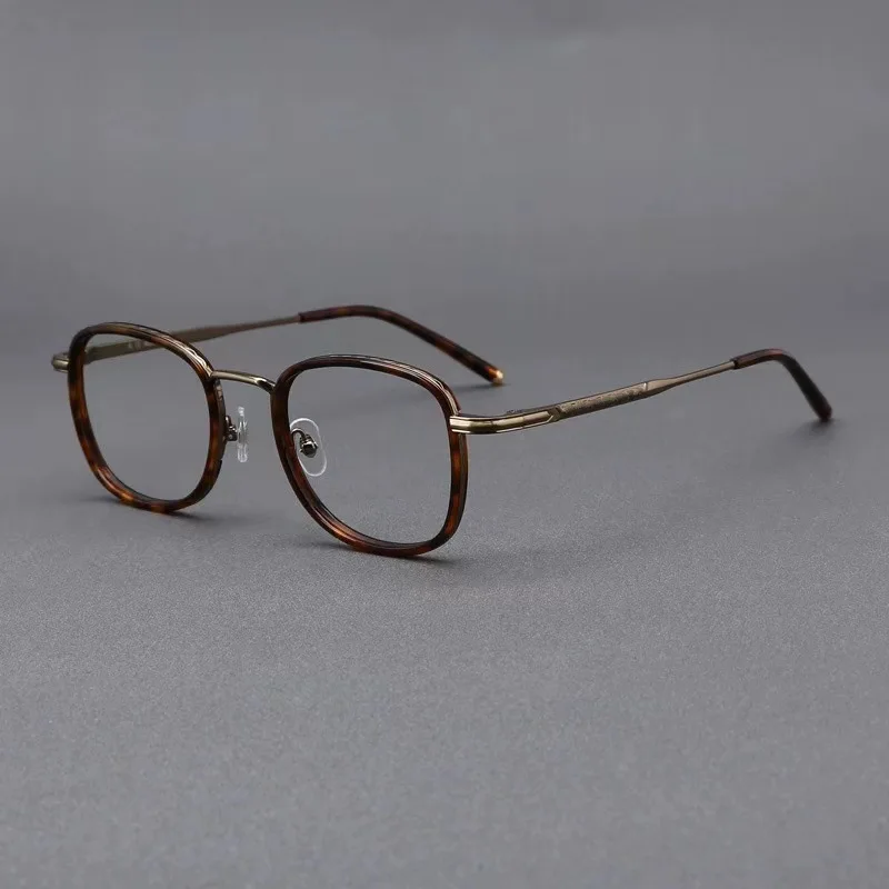 Retro Japanese Style Circular Metal Carved Men Women Glasses Frame Optical Prescription Customized Anti Blue Light Eyeglasses